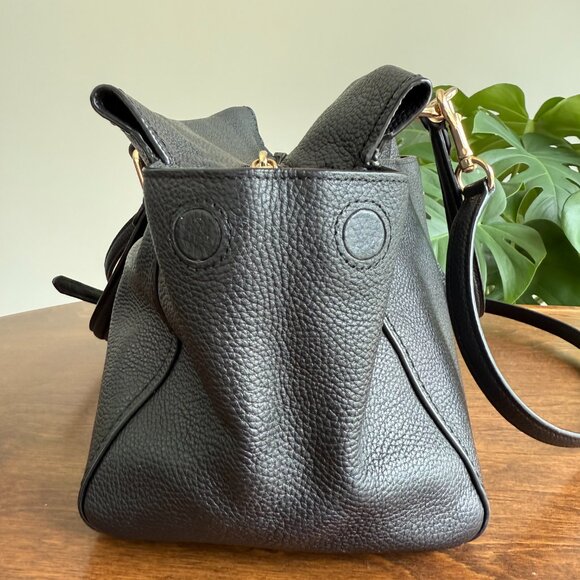 Coach Black Leather Fulton Satchel - Picture 11 of 12